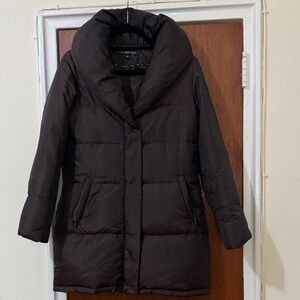 Via Spiga Dark Brown Puffer Coat